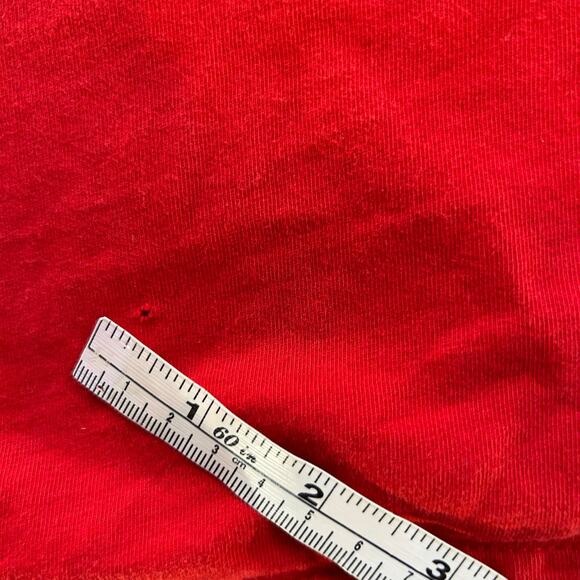 Tommy Jeans 1985 Embroidered Red Vintage Tee XL Distressed 90s Streetwear - Picture 8 of 10